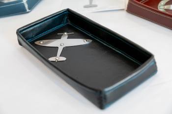 Leather tray rectangular